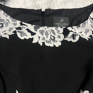 Adrianna Papell Monochrome Lace Dress